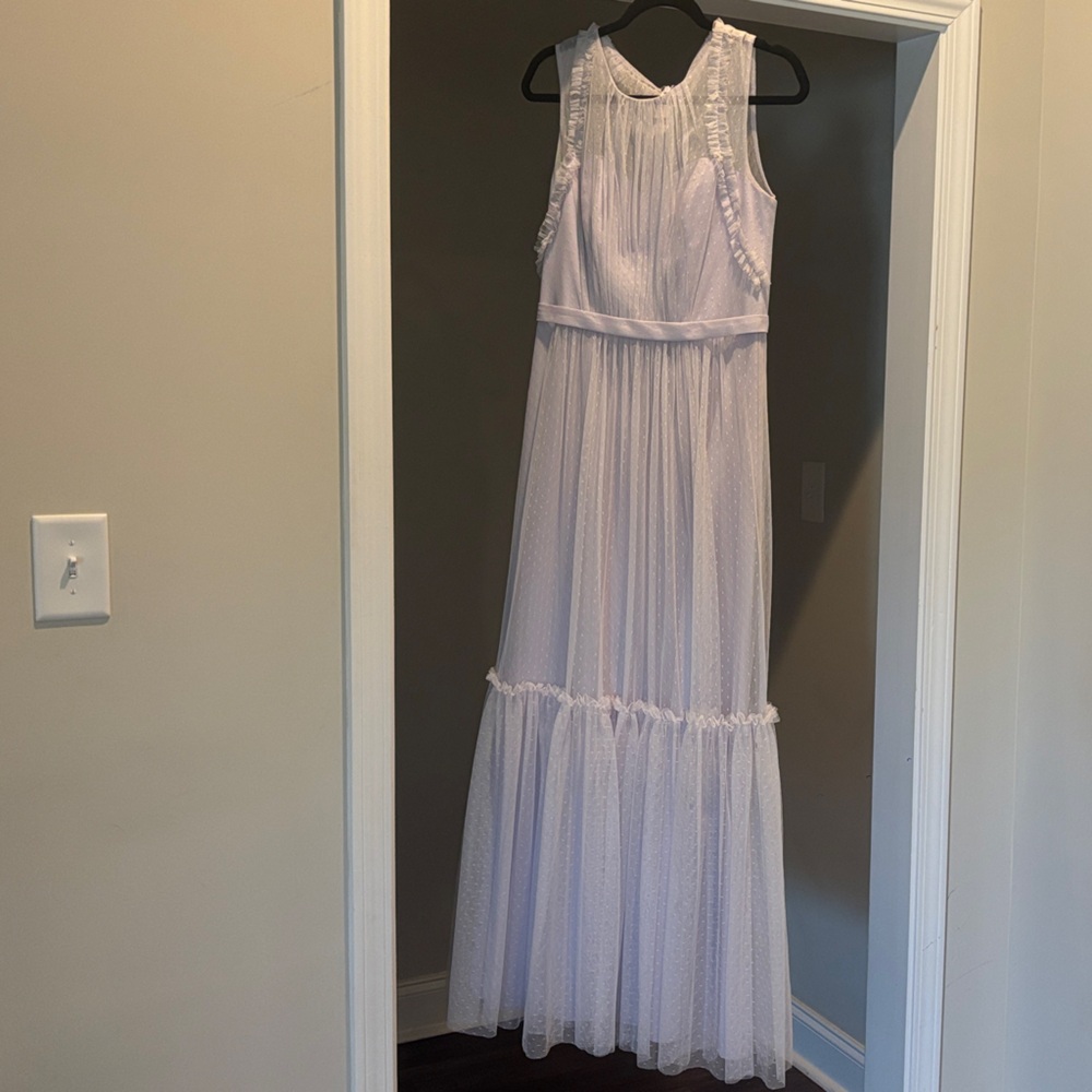 Monique Lhuillier Light Lavender Girls' Formal Tulle Dress